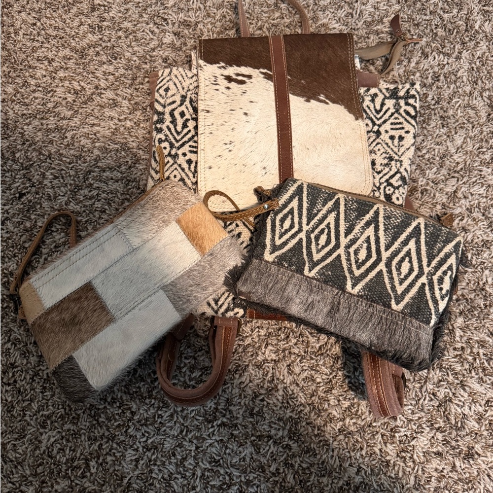 Myra backpack and 2 matching wristlets.